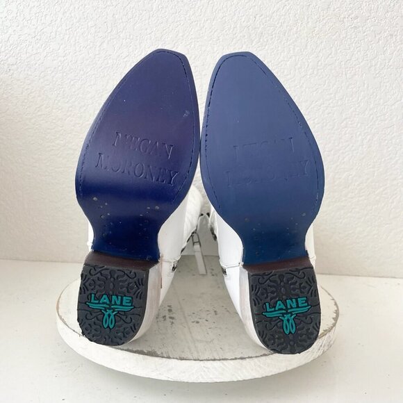 Lane MEGAN MORONEY Smokeshow Womens Cowboy Boots 5.5 White Western Cowgirl Tall - Picture 11 of 14